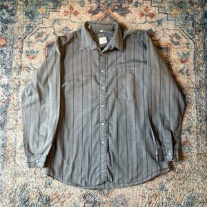 Vintage 80s Pinstriped Button-up Shirt Size XL